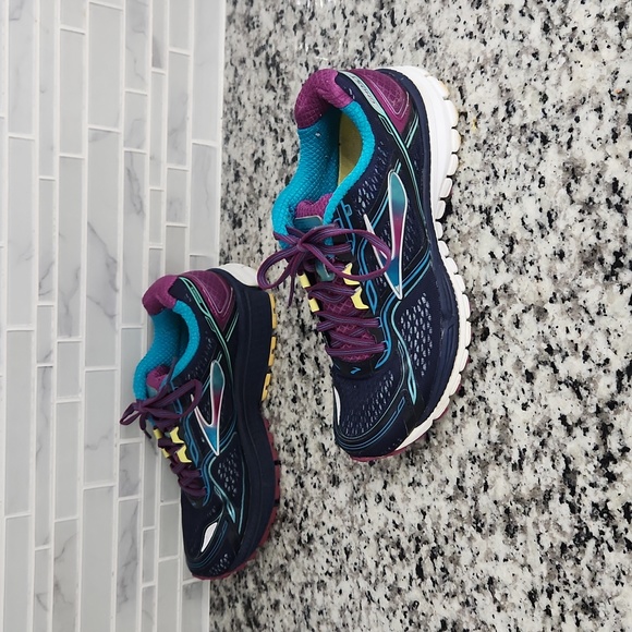 Navy Purple & Blue Brooks 8th Edition Ghost Running Shoes sz 8 Medium sneakers - Picture 5 of 6
